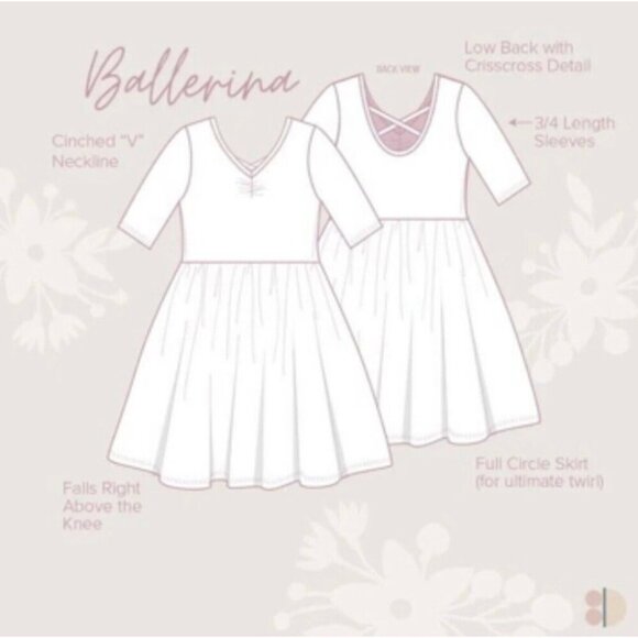 Dot Dot Smile‎ Girls Size 2T White Yellow Floral Ballerina Twirl Dress ~ NWT - Picture 2 of 6